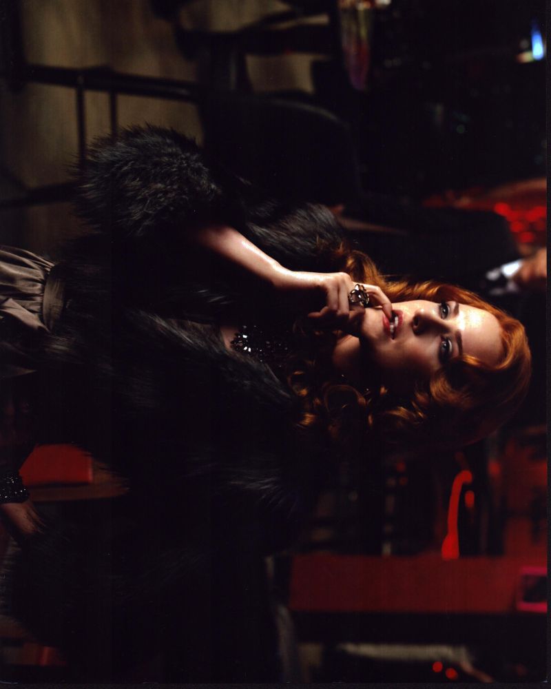 Evan Rachel Wood photo print from True Blood in luxurious fur