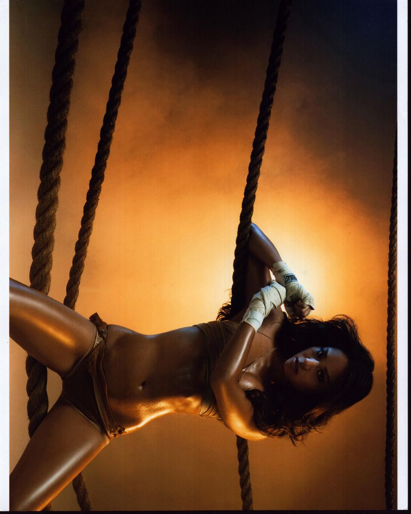 Jamie Chung boxing ring ropes photo print in multiple sizes.