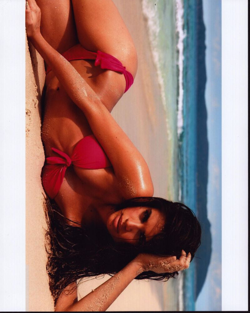 Sara Sampaio Beach Photo Print in Pink Bikini - Multiple Sizes