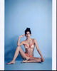Sara Sampaio Sitting on Floor in Orange Bikini Photo Print