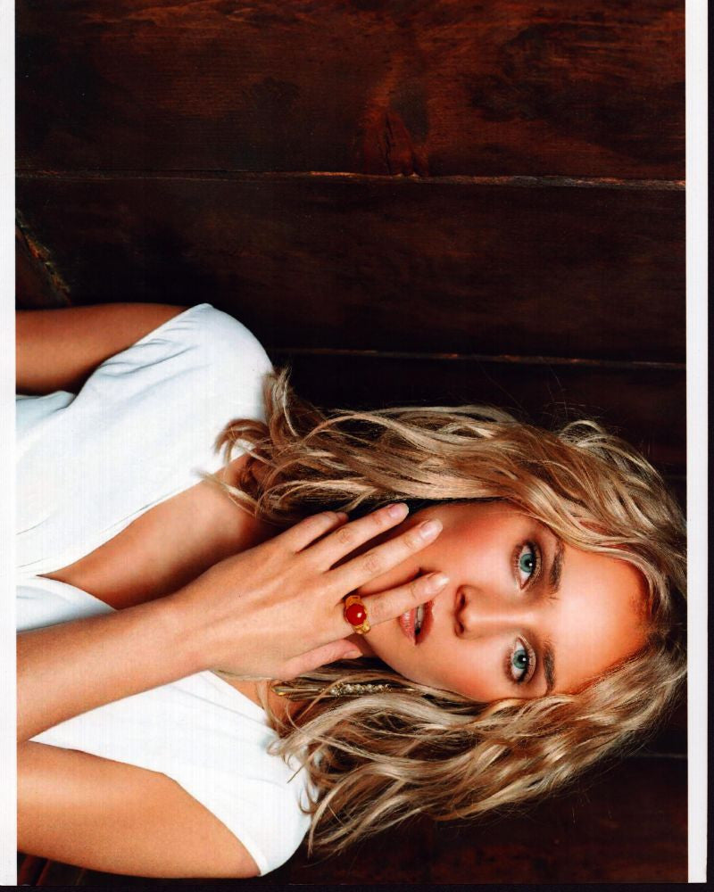 Diane Kruger Photo Print - White Top & Hand on Mouth