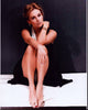 Dominika Paleta sitting in a black dress photo print