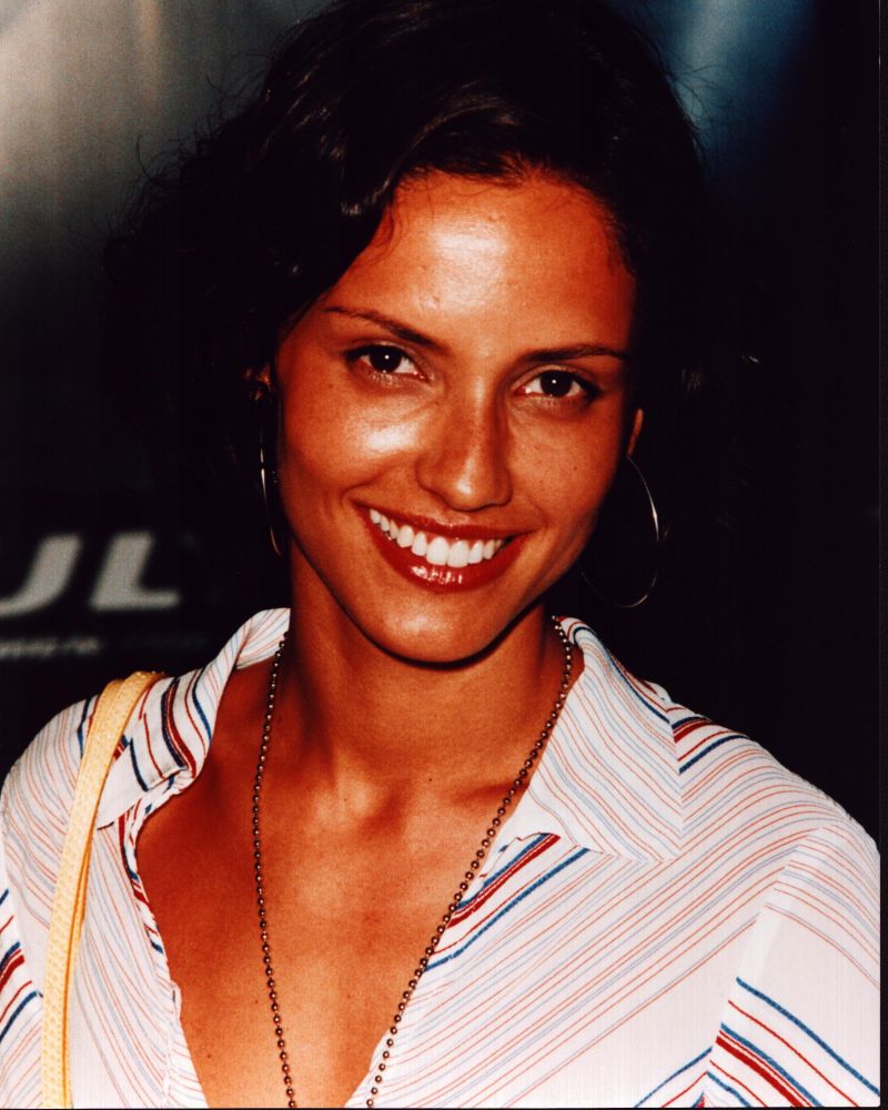 Leonor Varela in Striped Multi-Colored Shirt Photo Print
