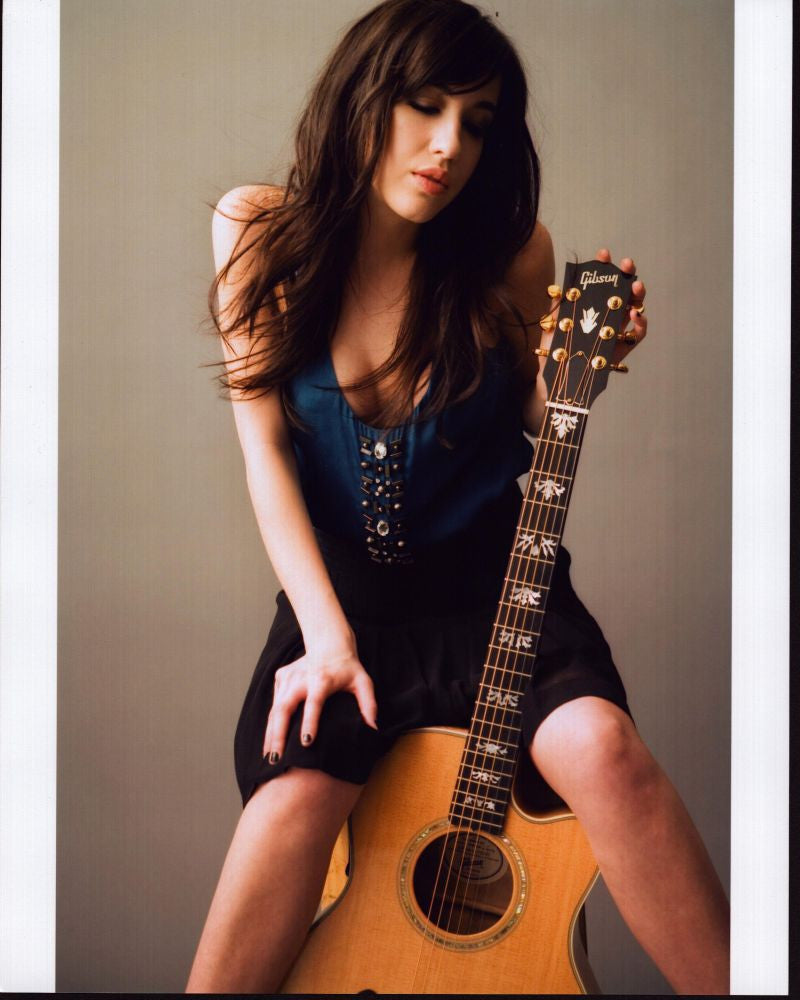 Kate Voegele Sitting With Guitar Photo Print