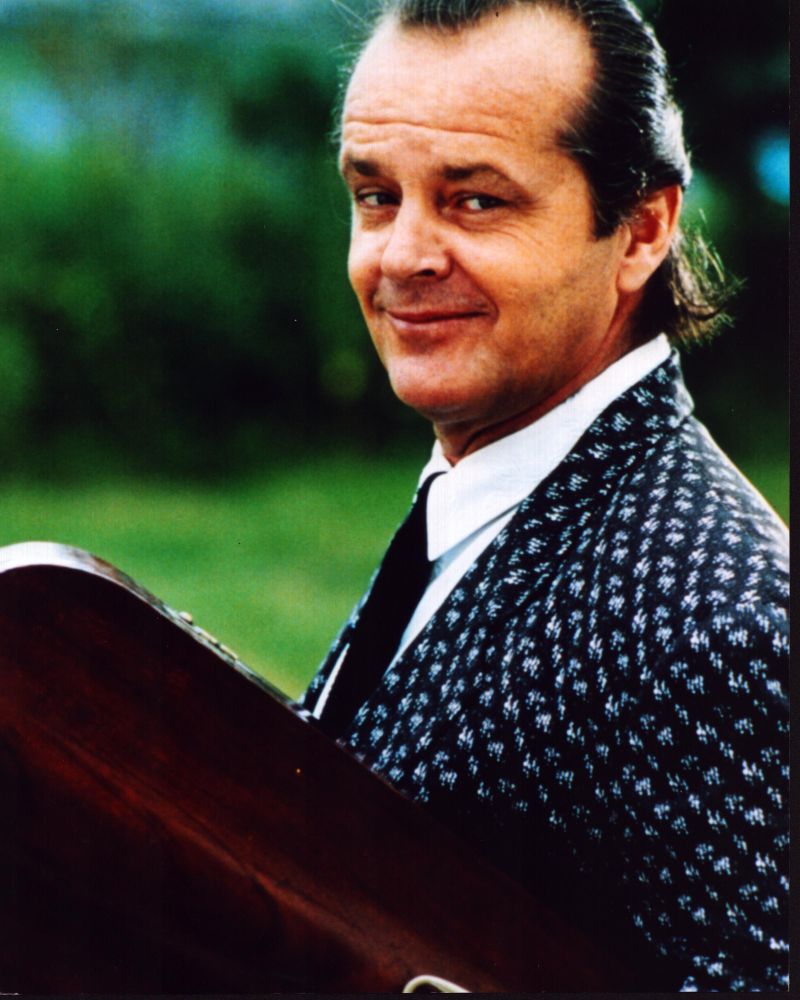 Jack Nicholson in black and white jacket photo print from The Witches of Eastwick