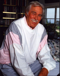 Howard Keel smiling in a white and gray sweatshirt photo print