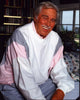 Howard Keel smiling in a white and gray sweatshirt photo print