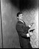 Roger Moore as Simon Templar black and white photo print.