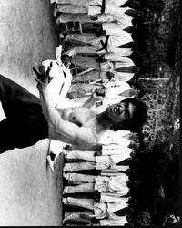 Bruce Lee After Fight in Enter The Dragon Black and White Photo Print