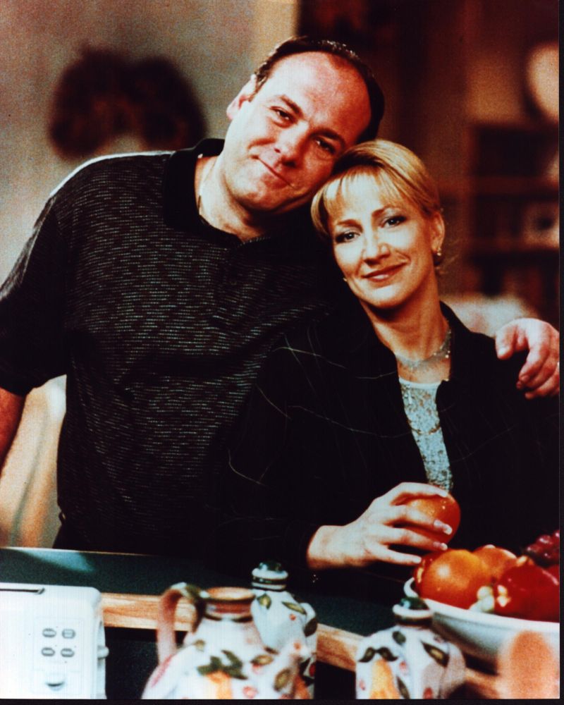 James Gandolfini and Edie Falco in The Sopranos photo print
