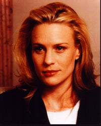 Robin Wright close-up photo print in a black sweater, showcasing elegance.