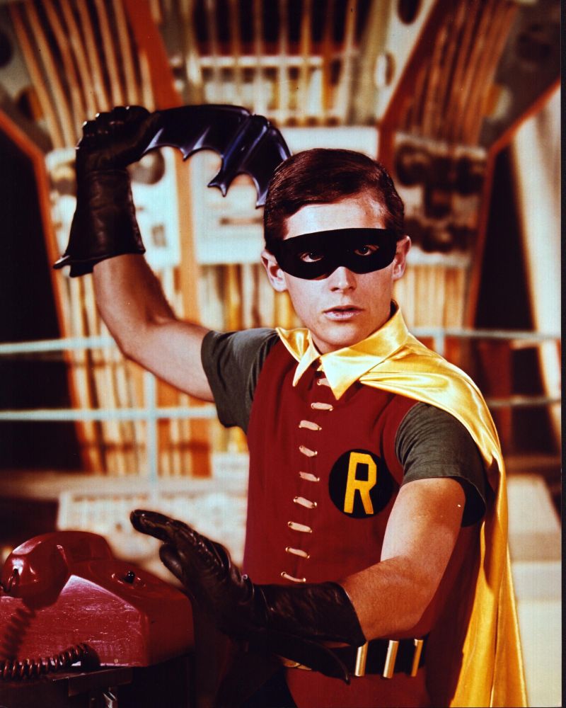 Burt Ward as Robin with Batarang photo print