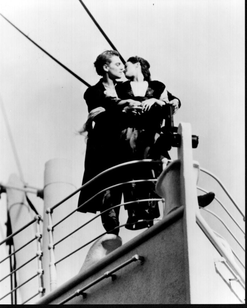 Titanic Black and White Photo Print of Leonardo DiCaprio and Kate Winslet