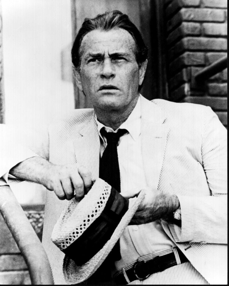 Darren McGavin Holding Hat in Kolchak: The Night Stalker Black and White Photo Print