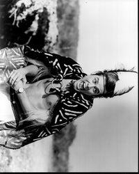 Jim Carrey Wearing Tribal Cape in Ace Ventura Black and White Photo Print