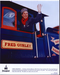 Walt Disney On Disneyland Train Photo Print - Various Sizes