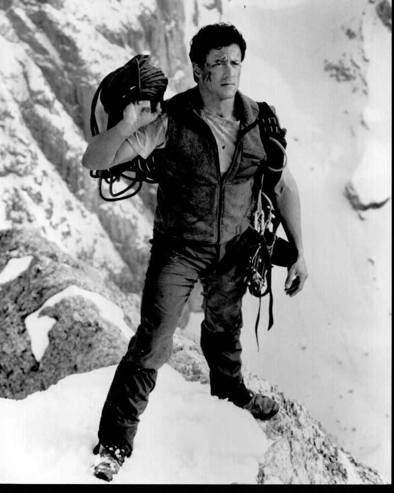 Sylvester Stallone black and white photo print from Cliffhanger