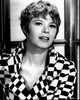 Shani Wallis in stylish checkered jacket black and white photo print