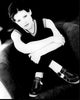 Kathleen Robertson Sitting in Chair Black and White Photo Print