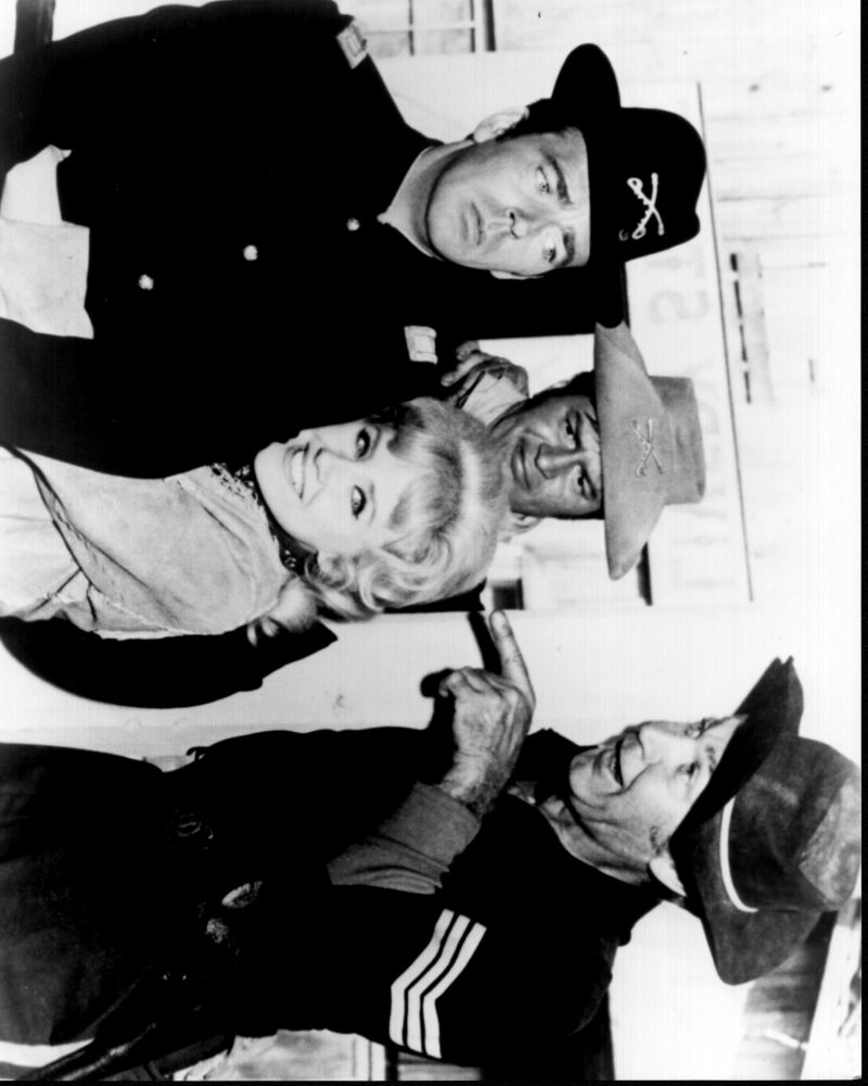 Behind The Scenes Of F Troop Black And White Photo Print
