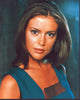 Alyssa Milano Stunning Headshot Photo Print in Blue and Gold