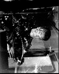 Arnold Schwarzenegger black and white photo print from Terminator 2: Judgment Day