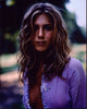 Jennifer Aniston Open Purple Shirt Photo Print