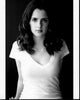 Laura Marano Black and White Photo Print in White Shirt