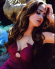 Laura Marano Leaning In Purple Dress Photo Print