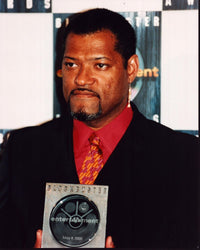 Laurence Fishburne holding Blockbuster Entertainment Award photo print