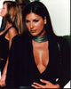 Daisy Fuentes Stylish Photo Print in Black Top and Chokers