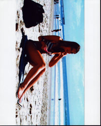 Taryn Southern enjoying a moment on the beach, photo print.