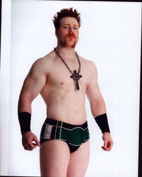 Sheamus Wrestling Photo Print in Green and Black Outfit