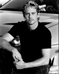 Paul Walker Black and White Photo Print from The Fast and The Furious