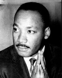Martin Luther King Jr. Black and White Photo Print - Close Up with Hands Together