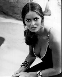 Barbara Bach in Rhinestone Trim Dress - The Spy Who Loved Me Black and White Photo Print