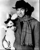 James Stewart Holding Stuffed Rabbit for Harvey Black and White Photo Print