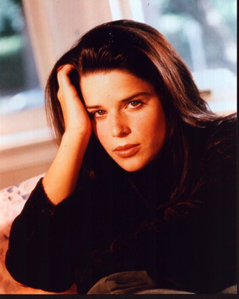 Neve Campbell Photo Print - Leaning in Sweater (8x10, 16x20, 24x30)