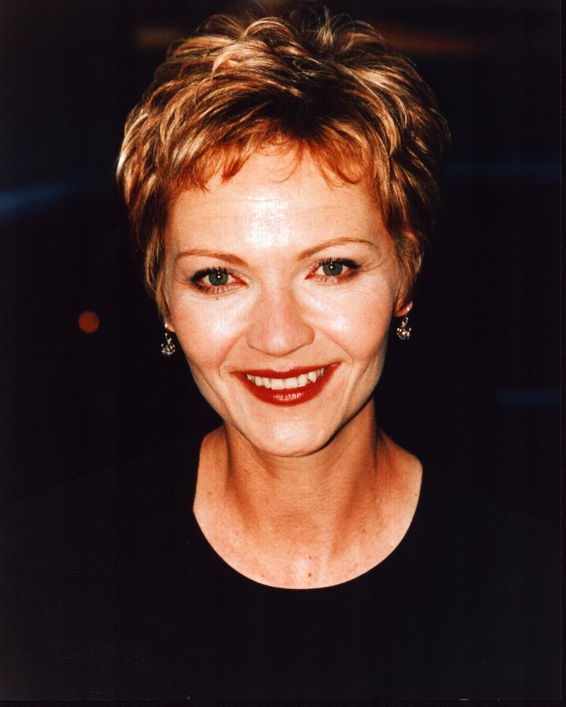 Joan Allen Close Up in Black Photo Print