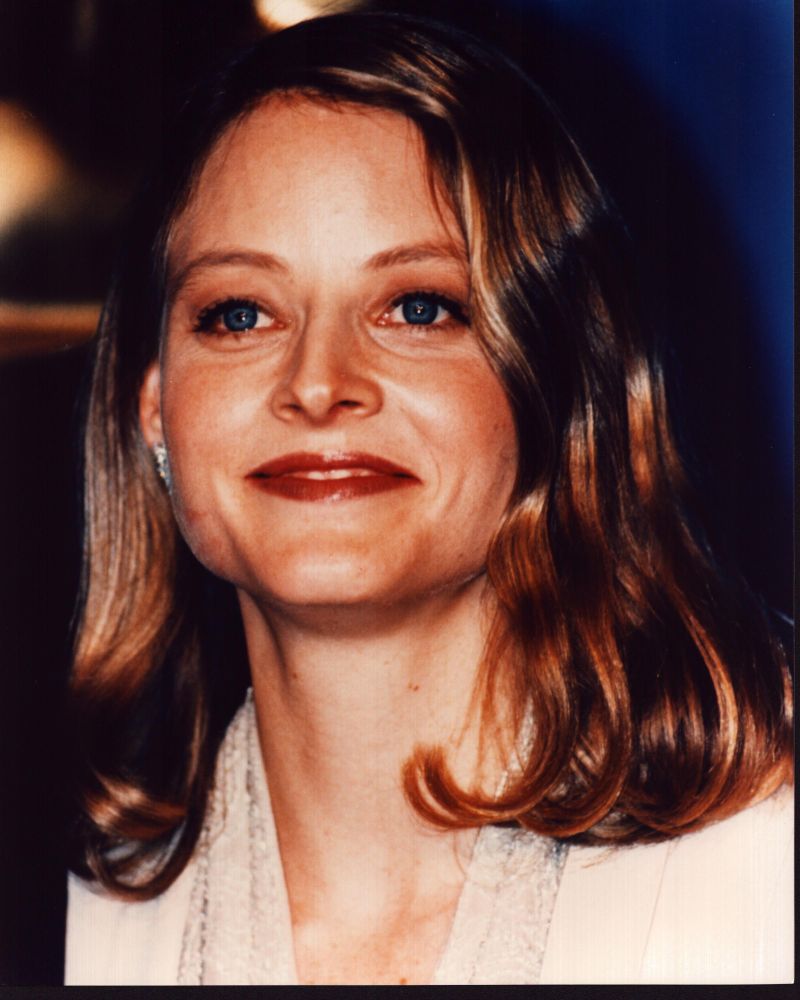 Jodie Foster closeup photo print showcasing her captivating features.