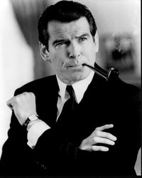 Pierce Brosnan Smoking Pipe in Mars Attacks! Black and White Photo Print