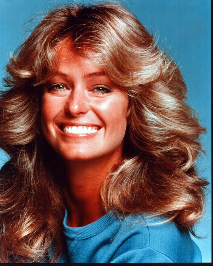 farrah fawcett blue dress Kate Middleton Debuts a Sophisticated Farrah Fawcett Cut