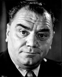 Ernest Borgnine black and white close-up photo print.