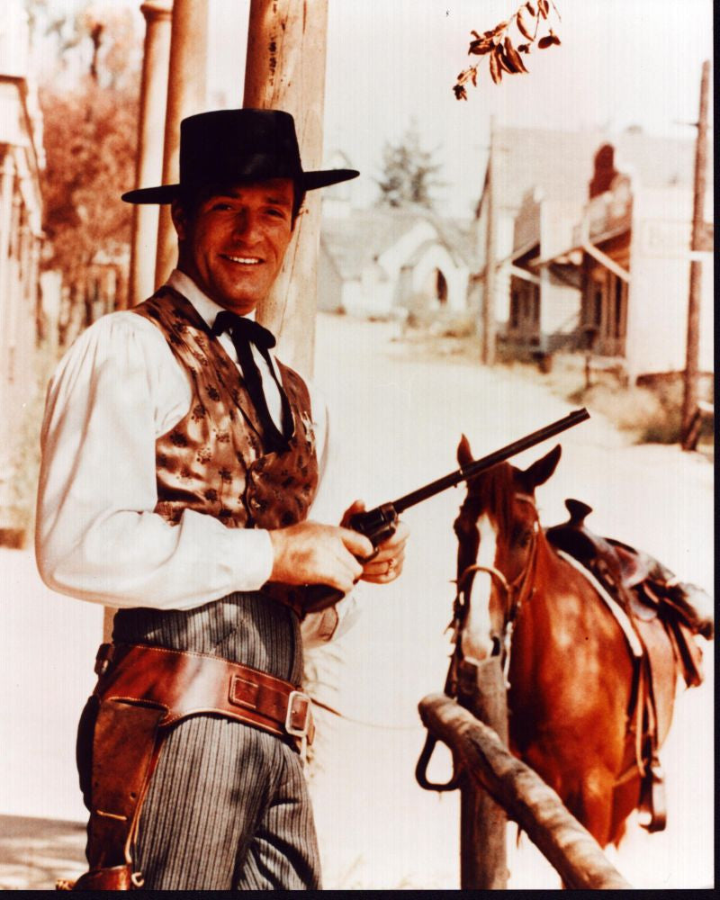 Hugh O'Brian On Porch With Gun Photo Print from Wyatt Earp