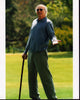 Larry David photo print with cane in a field