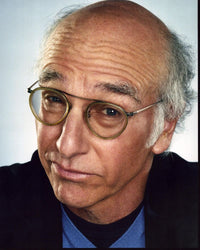 Larry David Close Up Photo Print in Blue Sweater and Black Jacket