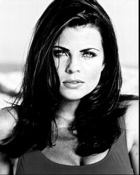 Yasmine Bleeth black and white photo print in swimsuit