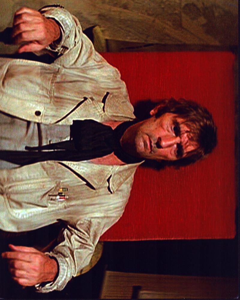 Harry Dean Stanton sitting in chair photo print from Escape From New York