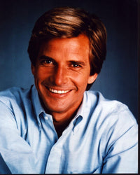 Dirk Benedict headshot photo print in blue top.