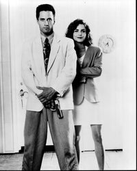 Silk Stalkings Black and White Photo Print featuring Rob Estes and Mitzi Kapture